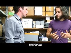 YoungPerps - Handsome guard fucks lucky long-haired dude