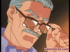 Hentai gay getting honey fucked by an old man